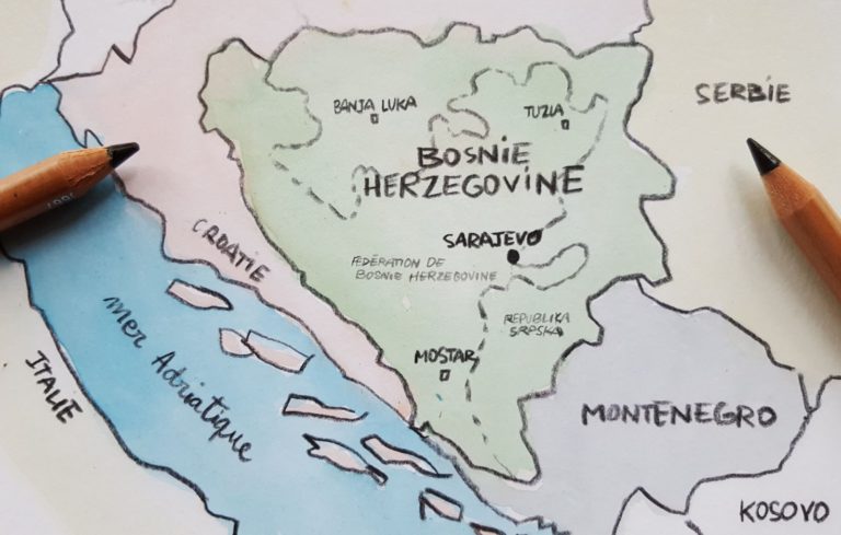 Dessin de la Bosnie Herzégovine, par emdé © 2017