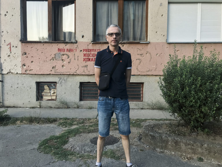 Mirsad Behram, journaliste à Mostar, Bosnie-Herzégovine, 2017